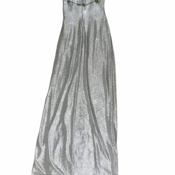 Lauren Ralph Lauren, Ruffled Shimmer Gown, Size 2 - Picture 4 of 10